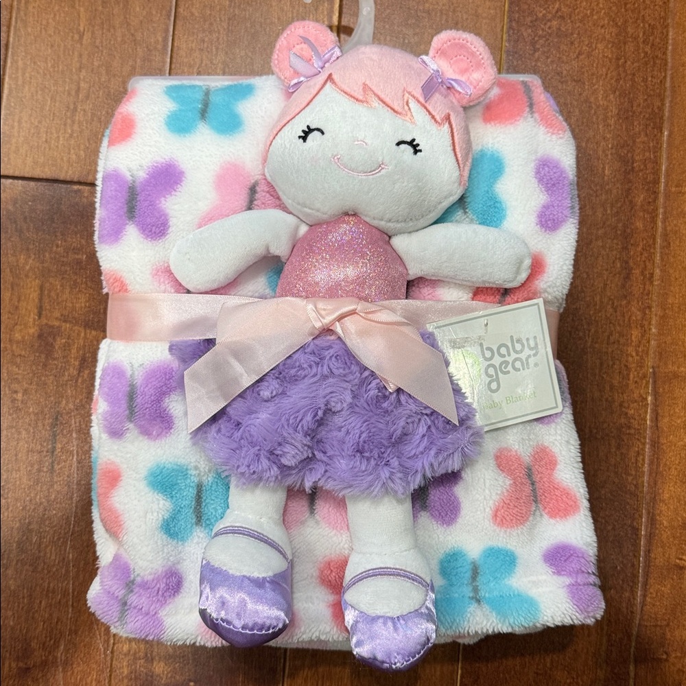 Baby Gear Plush Doll with Colorful Blanket